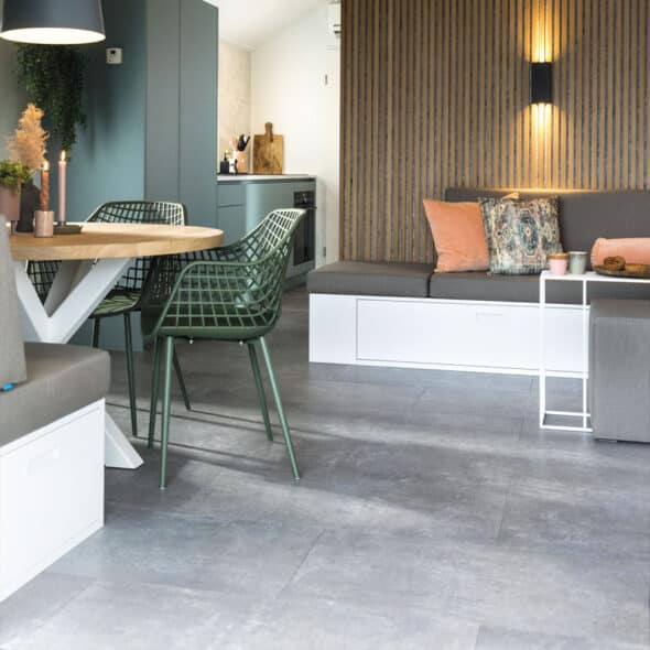Douwes Dekker PVC dryback flinke tegel Bitterkoek leefruimte