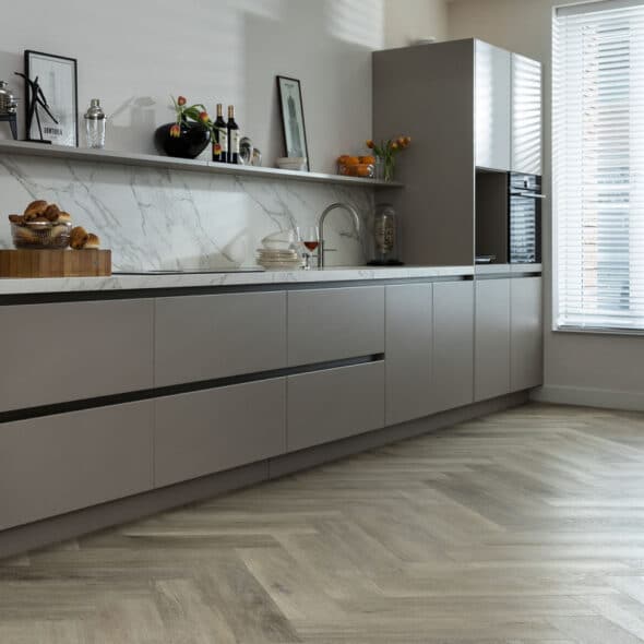 PVC brede visgraat Pepermunt Douwes Dekker keuken