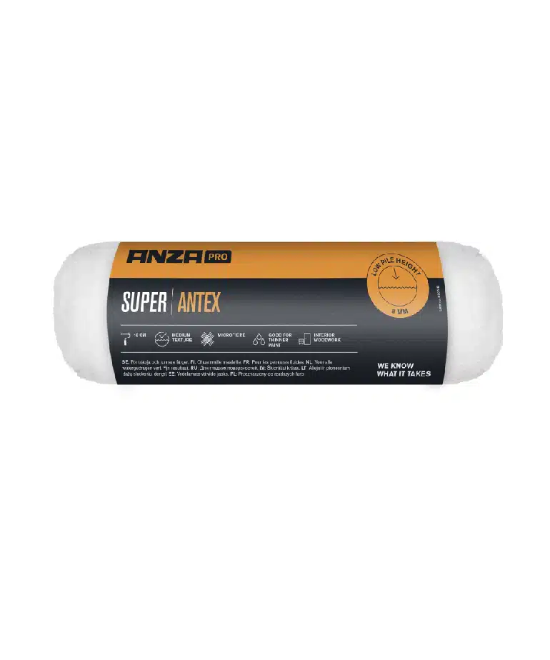 Microfiber lakroller 18 cm Anza Antex Microfiber lakroller wit Anza Antex